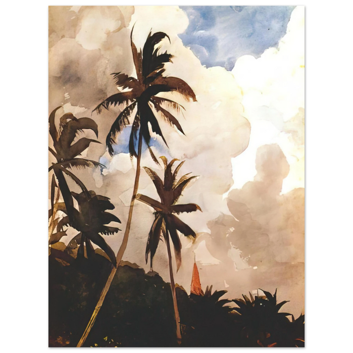 Winslow Homer - PALM TREES BAHAMAS 75x100 cm / 30x40inches Fine Art Poster