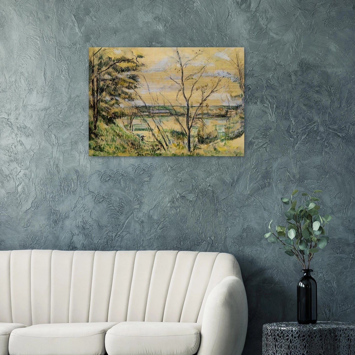 The Oise Valley - Paul Cézanne Brushed Aluminum Print - 70x100 cm / 28x40 inches | Paul Cézanne Aluminum Print | Paul Cézanne Prints