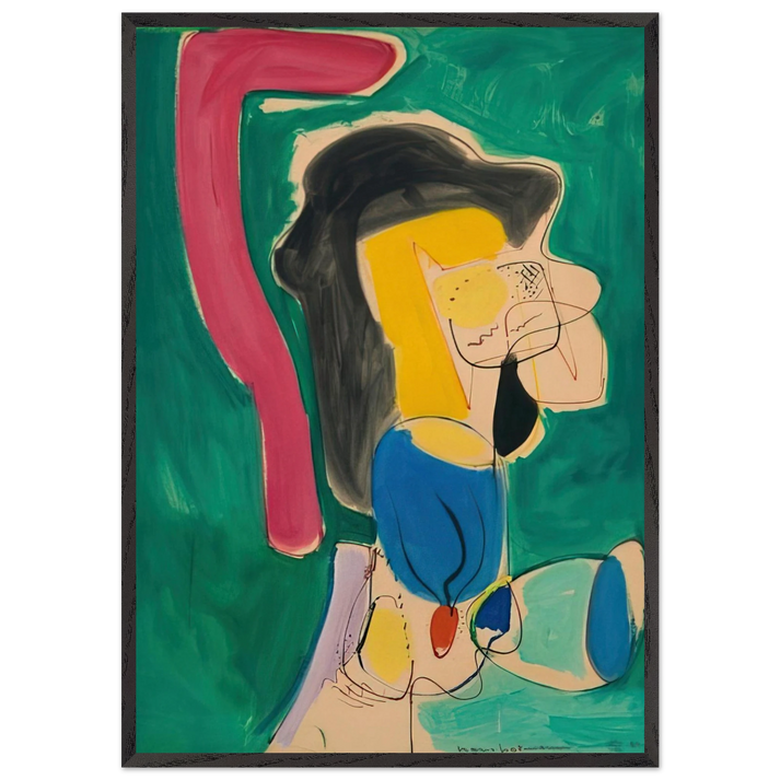 The Mannequin - Hans Hofmann 70x100 cm / 28x40 inches Framed Art Print – Black Wooden Frame