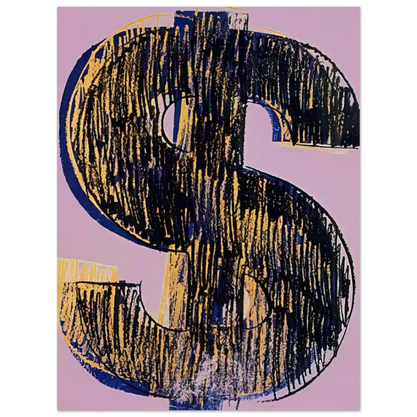 Andy Warhol - Dollar Sign Fine Art Poster - 13x18 cm / 5x7 inches