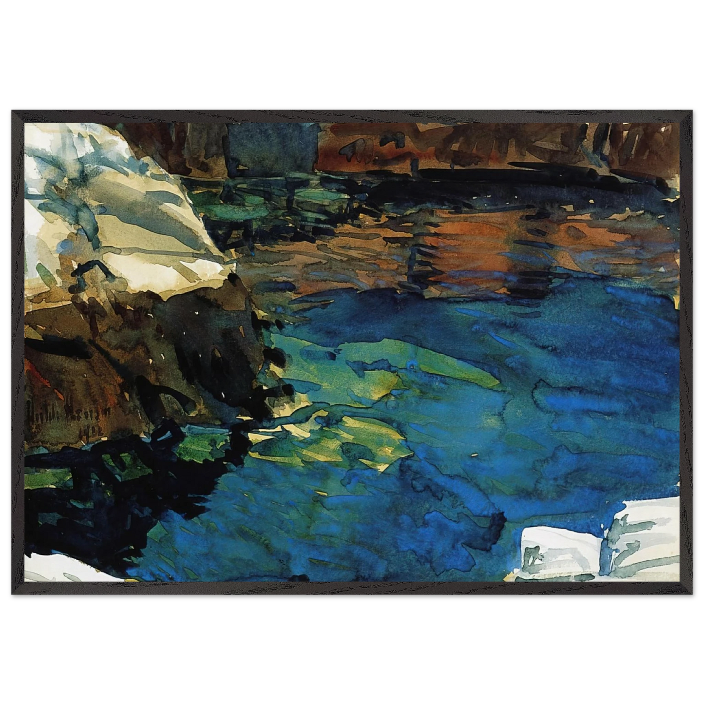 The Cove - Childe Hassam Framed Art Print – Black Wooden Frame - Default Title - -Framed Art Print