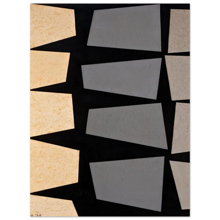 Karl Benjamin - Untitled - 1958 75x100 cm / 30x40inches Fine Art Poster