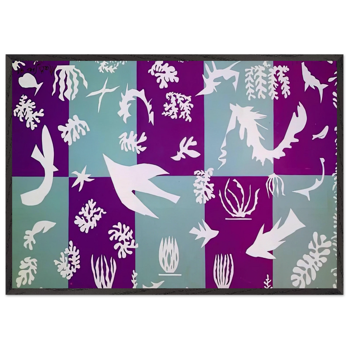 POLYNESIA LA MER 1946 - Henri Matisse 70x100 cm / 28x40 inches Framed Art Print – Black Wooden Frame