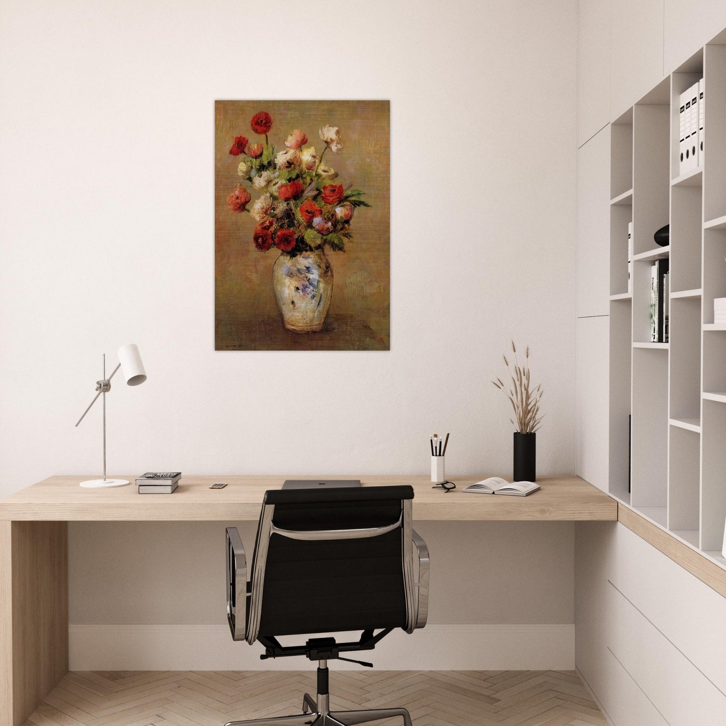 BOUQUET OF FLOWERS - Odilon Redon Brushed Aluminum Print - 70x100 cm / 28x40 inches | Odilon Redon Aluminum Print | Odilon Redon Prints