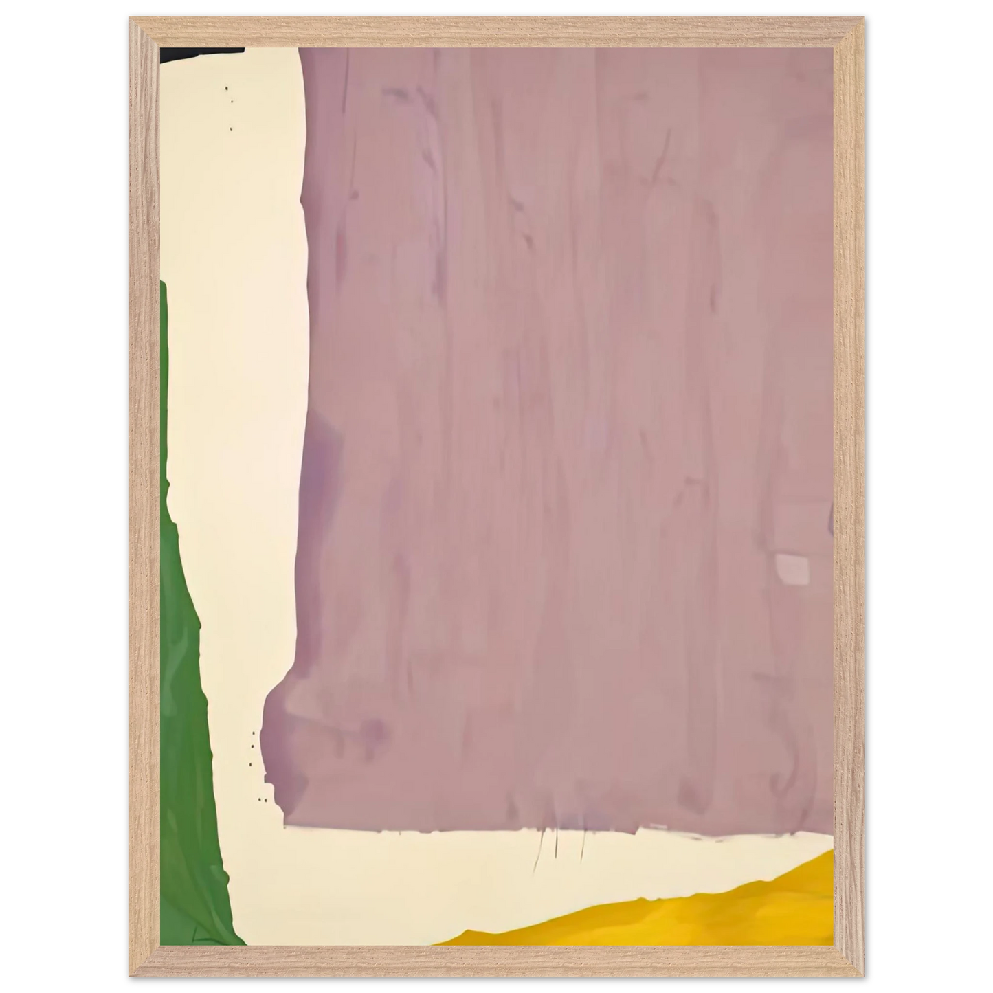 Helen Frankenthaler - Mauve District, 1966- Wall Art - 60x80 cm / 24x32 inches - Premium Wooden Framed Poster With Fine Art Paper-canvas - Wood frame