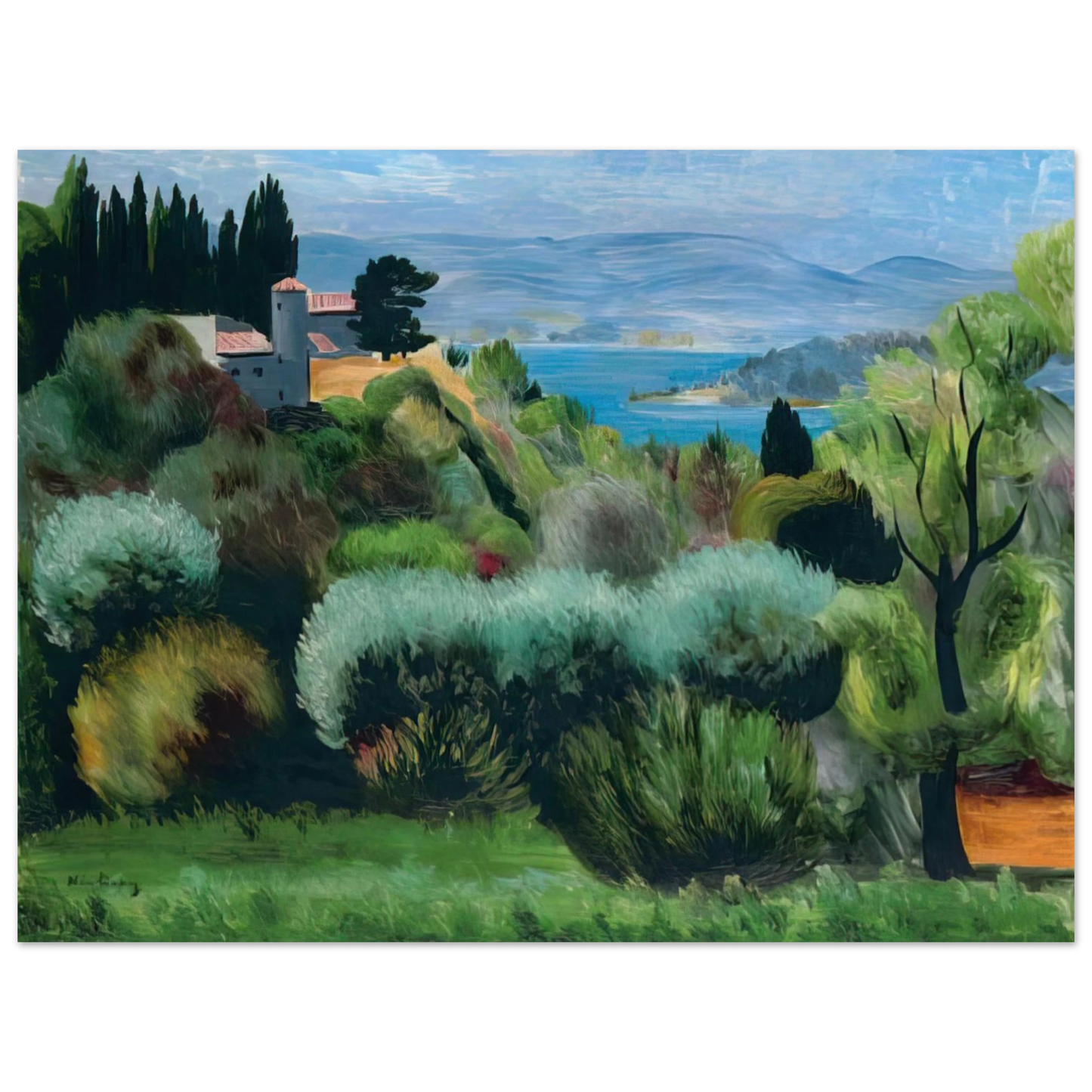Moise Kisling - SANARY LANDSCAPE 1937 Fine Art Poster - Default Title