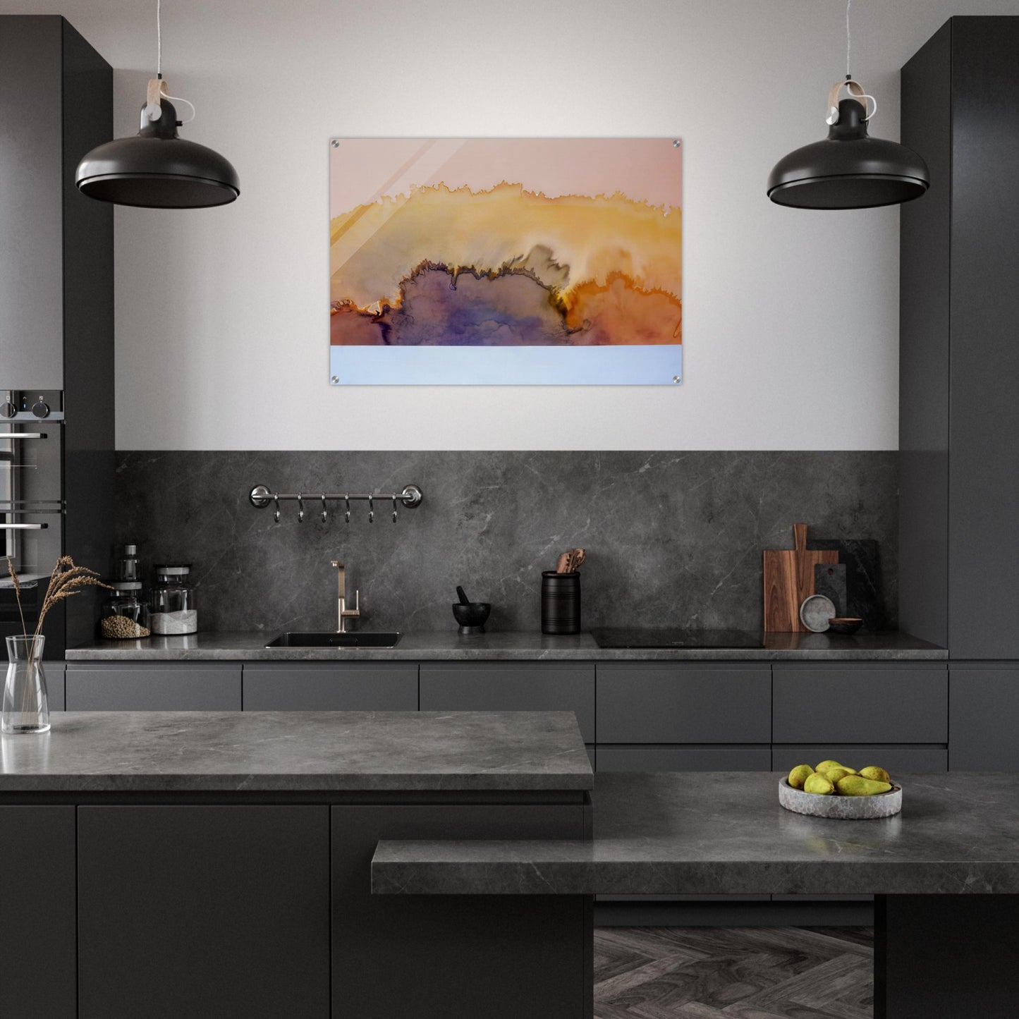 House by the Ocean - 1978 - Ronnie Landfield Acrylic Print - 70x100 cm / 28x40″ inches