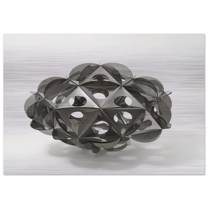 Aconà Biconbì - 1965 - Bruno Munari Brushed Aluminum Print - 70x100 cm / 28x40 inches | Bruno Munari Aluminum Print | Bruno Munari Prints