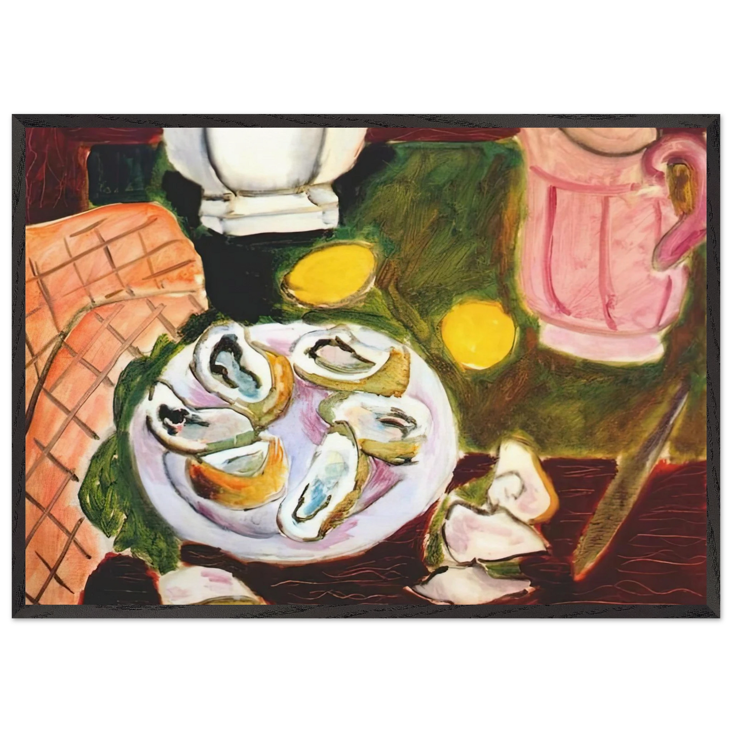 OYSTERS 1940 - Henri Matisse 70x100 cm / 28x40 inches Framed Art Print – Black Wooden Frame