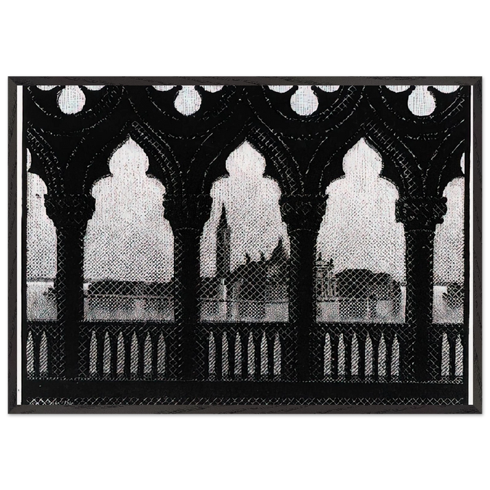 VENICE OCTOBER 1936 1936 - MC Escher 70x100 cm / 28x40 inches Framed Art Print – Black Wooden Frame | Maurits Cornelis Escher Prints