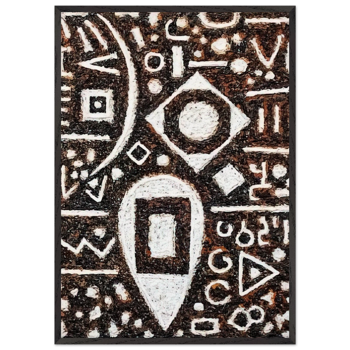 Inbalance of Time - 1992 - Richard Pousette-Dart 70x100 cm / 28x40 inches Framed Art Print – Black Wooden Frame