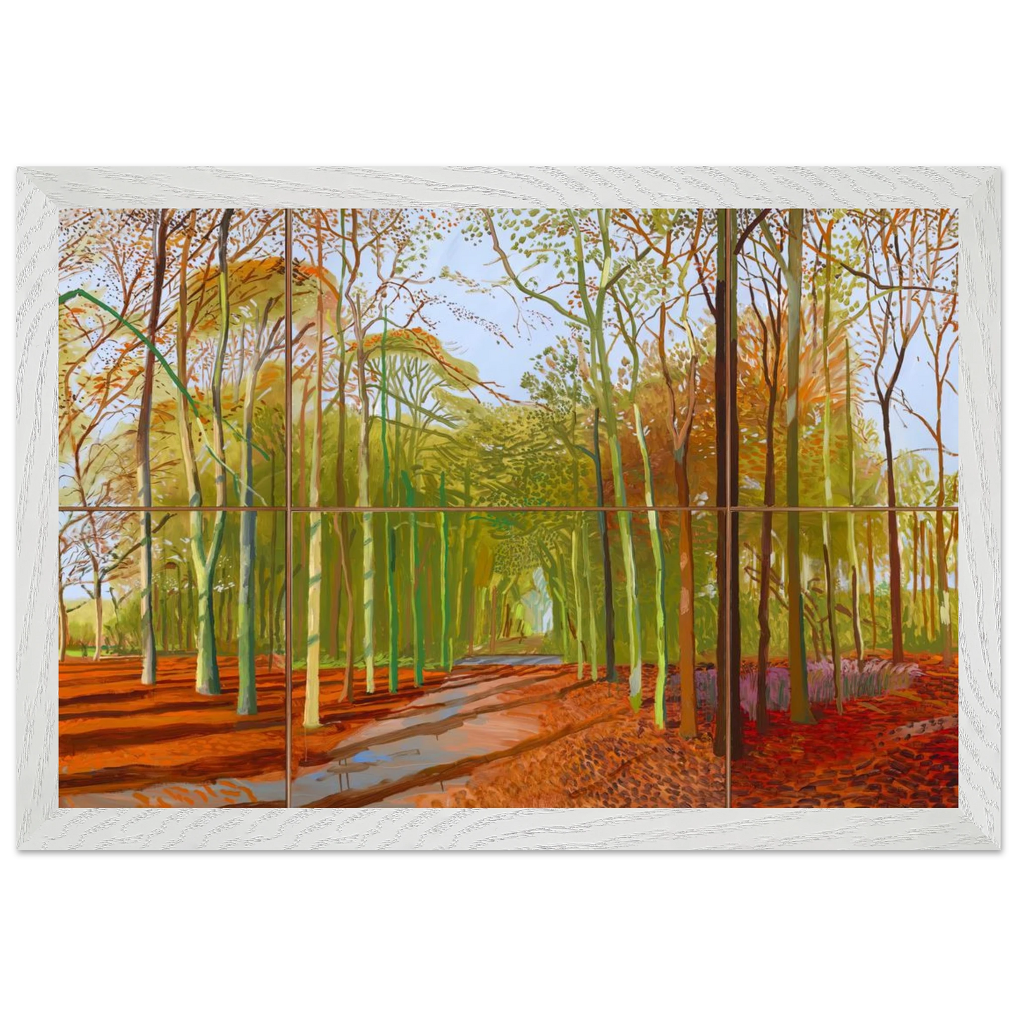 David Hockney - Woldgate Woods, 21, 23 & 29 November 2006 - 45x60 cm / 18x24 inches - Fine Art Poster-canvas - -