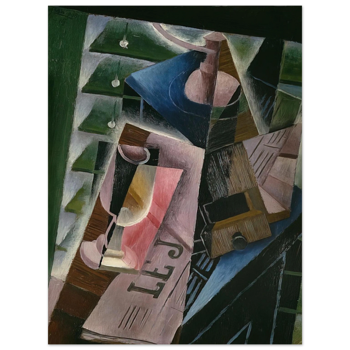 Juan Gris - COFFEE GRINDER AND GLASS 1915 75x100 cm / 30x40inches Fine Art Poster