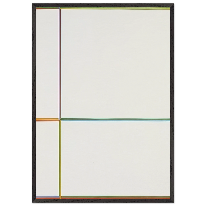 Doppelfarben in the cross 1-2-3-4 - 1968 - Max Bill 70x100 cm / 28x40 inches Framed Art Print – Black Wooden Frame