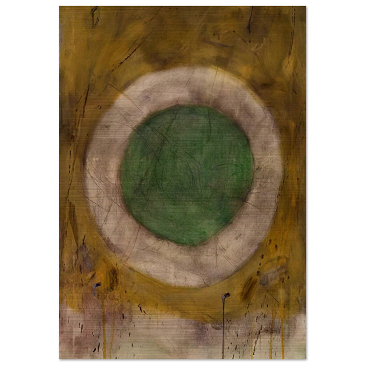 Green Glow - 1958 - Gene Davis Brushed Aluminum Print - 70x100 cm / 28x40 inches | Gene Davis Aluminum Print | Gene Davis Prints