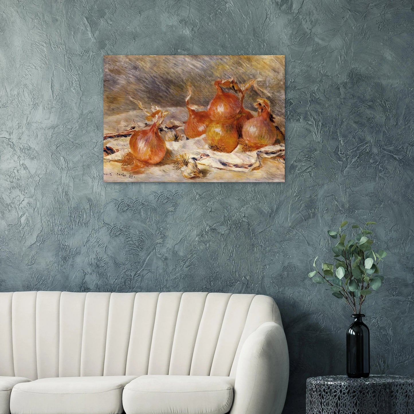 Onions - Pierre-Auguste Renoir Brushed Aluminum Print - 70x100 cm / 28x40 inches | Pierre-Auguste Renoir Aluminum Print | Pierre-Auguste Renoir Prints
