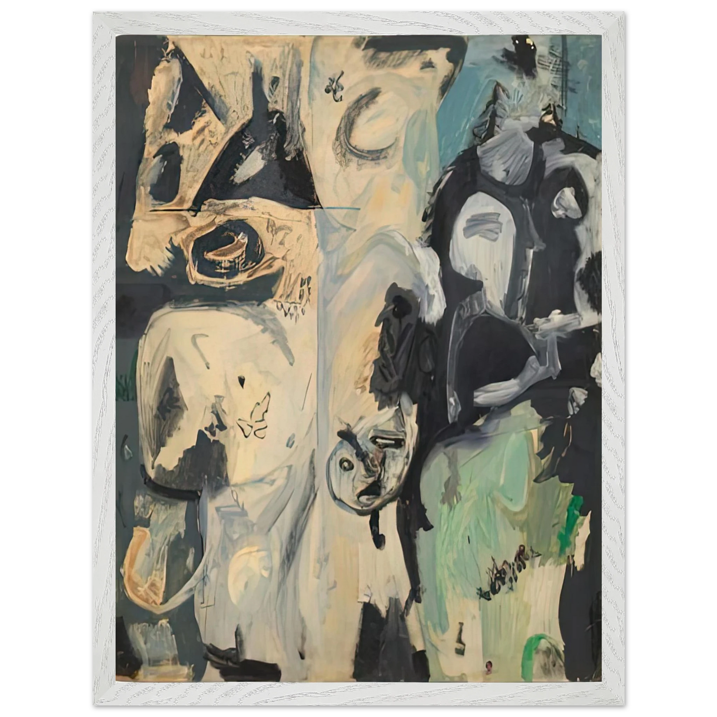 Helen Frankenthaler - Untitled, 1950- Wall Art - 60x80 cm / 24x32 inches - Premium Wooden Framed Poster With Fine Art Paper-canvas - Wood frame