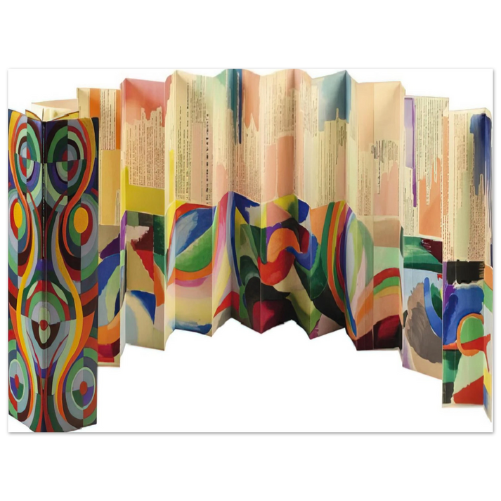 Sonia Delaunay - PROSE OF THE TRANS SIBERIAN AND OF LITTLE JEHANNE OF FRANCE 1913 75x100 cm / 30x40inches Fine Art Poster