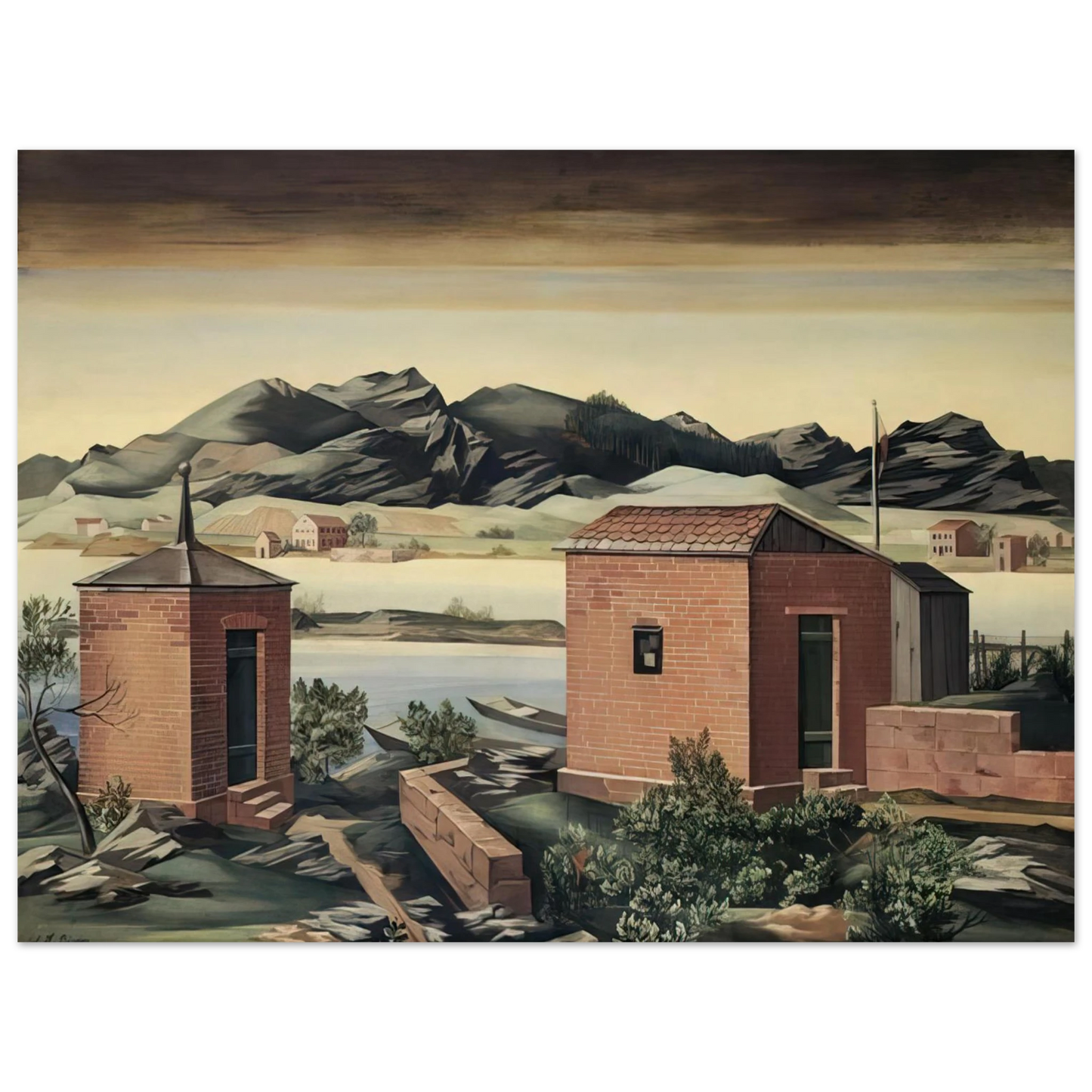 Julius Bissier - Imbarcadero a Zurigo - 1927 Fine Art Poster - Default Title