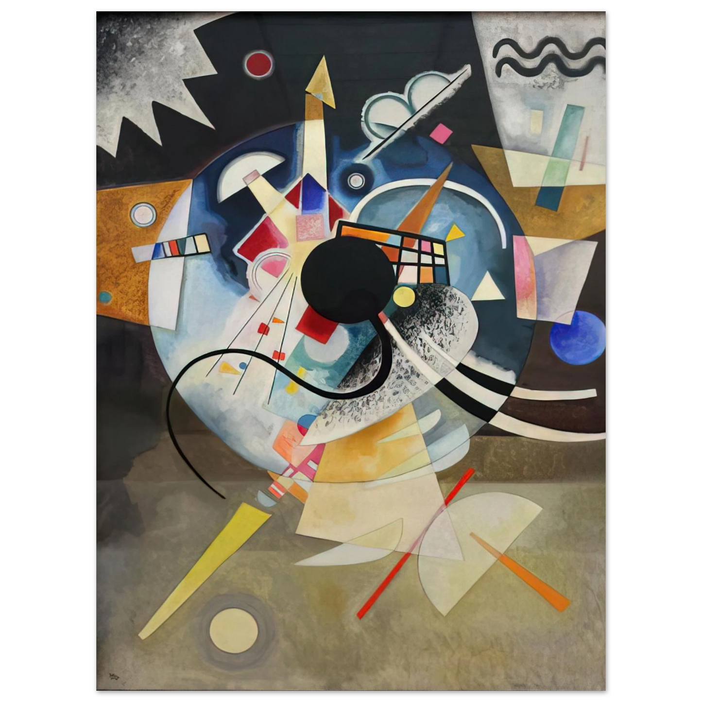 Wassily Kandinsky - A CENTRE 1924 Fine Art Poster - Default Title