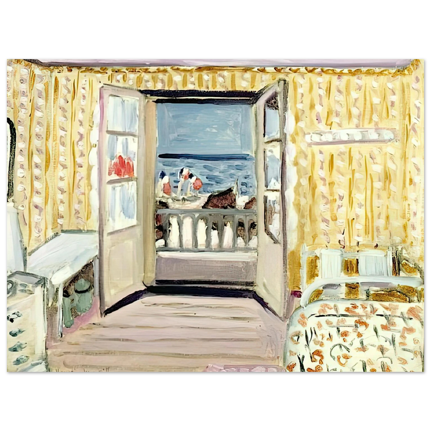 Henri Matisse - INTERIOR JULY 14TH ETRETAT 1920 Fine Art Poster - Default Title