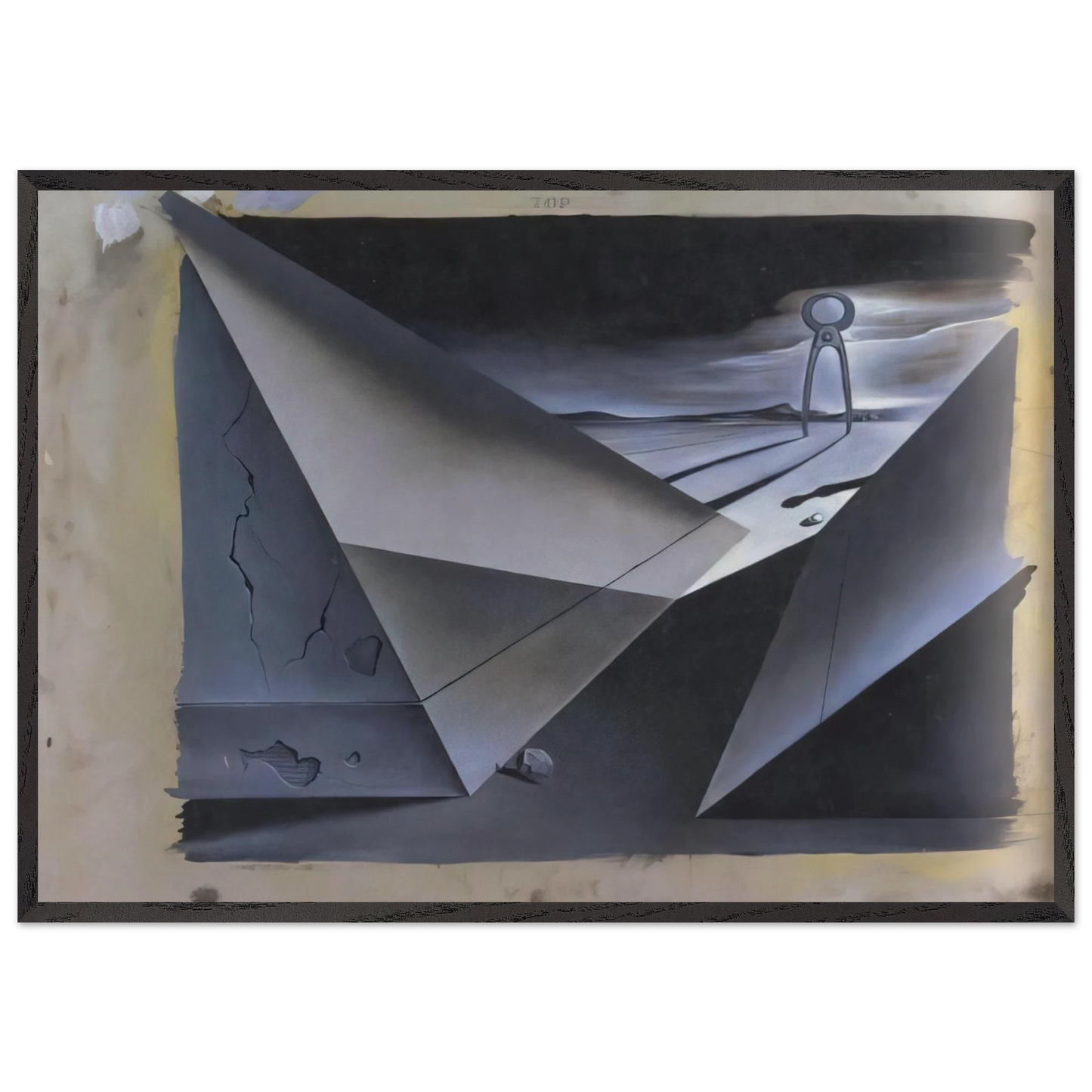 DESIGN FOR THE FILM SPELLBOUND 2 - Salvador Dali Framed Art Print – Black Wooden Frame - Default Title - -Framed Art Print