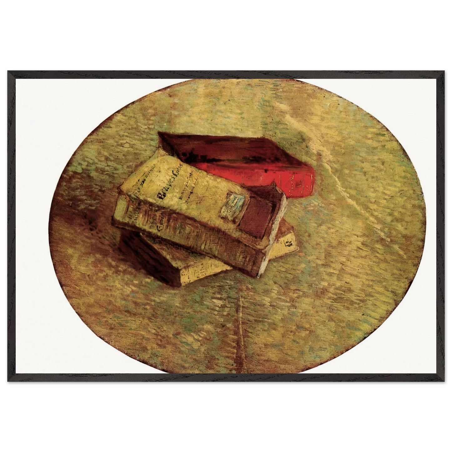 Still Life with Three Books - Vincent van Gogh Framed Art Print – Black Wooden Frame - Default Title - -Framed Art Print