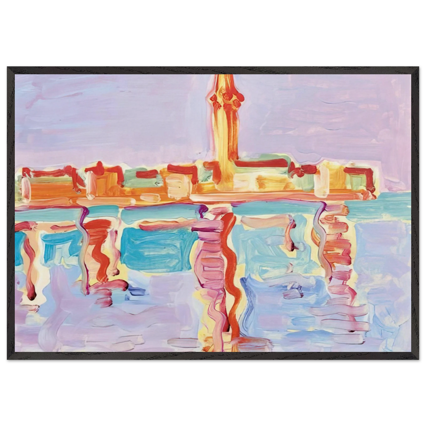 Untitled - 1955 N4 - Charles Lapicque Framed Art Print – Black Wooden Frame - Default Title - -Framed Art Print