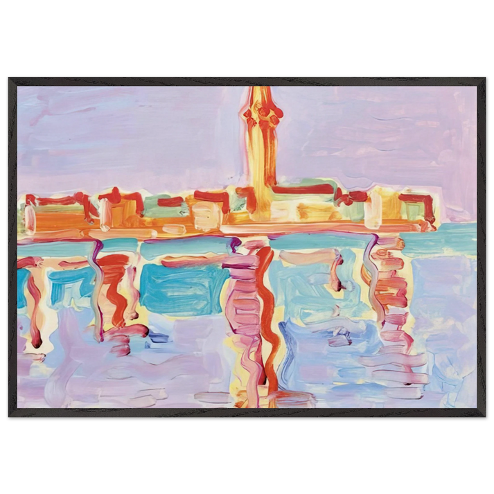 Untitled - 1955 N4 - Charles Lapicque 70x100 cm / 28x40 inches Framed Art Print – Black Wooden Frame