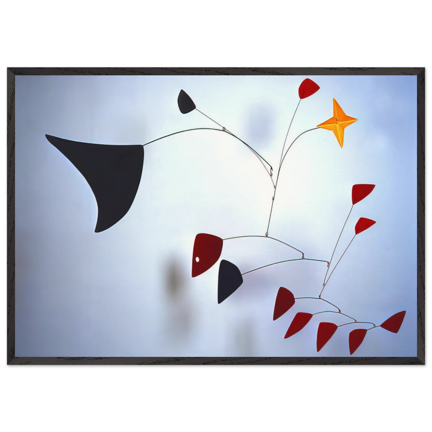 THE STAR 1960 - Alexander Calder Framed Art Print – Black Wooden Frame - Default Title - -Framed Art Print