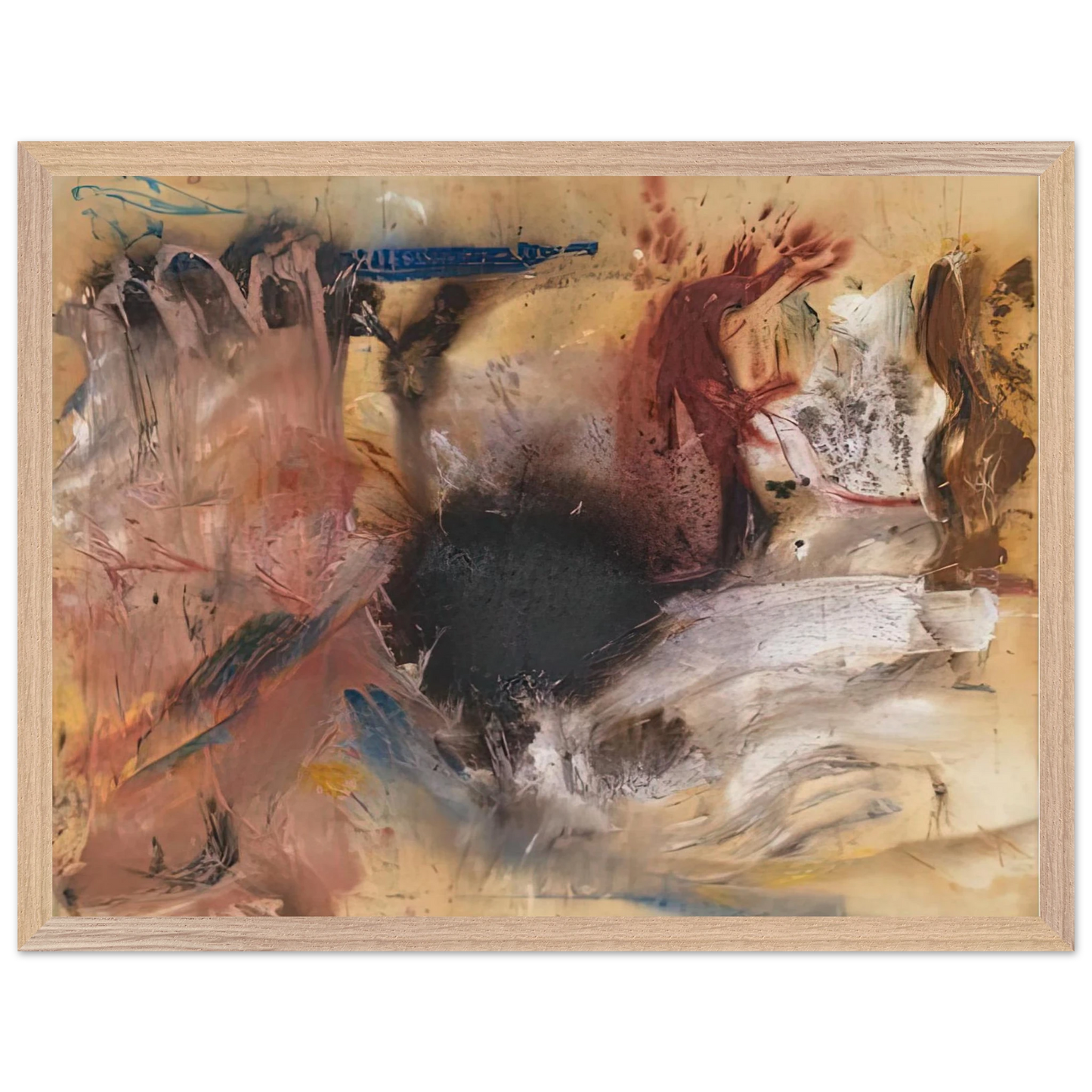 Helen Frankenthaler - Sun Spot, 1954- Wall Art - 21x29.7 cm / 8x12" - Premium Wooden Framed Poster With Fine Art Paper - White frame