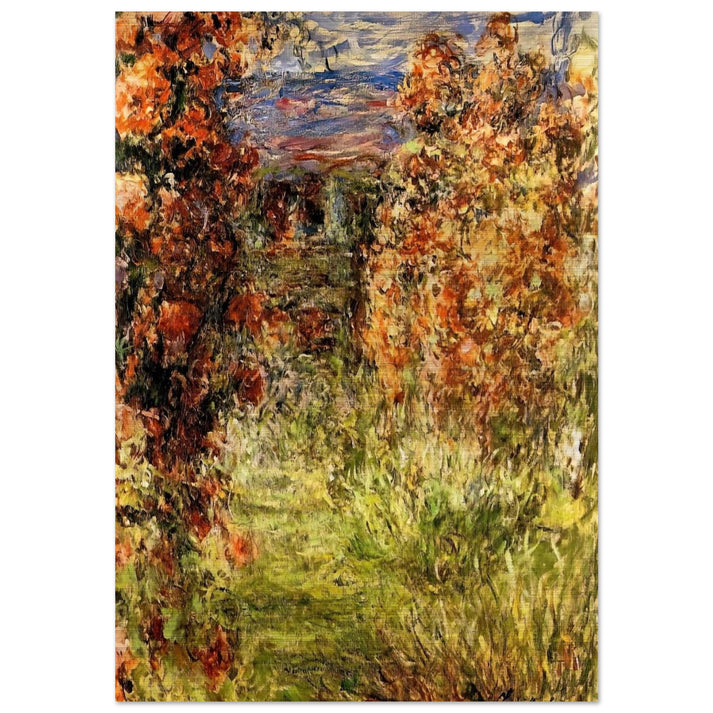 The House among the Roses 2 - claude monet Brushed Aluminum Print - 70x100 cm / 28x40 inches | claude monet Aluminum Print | claude monet Prints