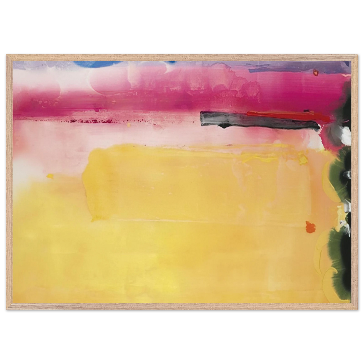 Helen Frankenthaler - Black-Eyed Susan - 1988 Wall art - 20x25 cm / 8x10 inches - Premium Wooden Framed Poster With Fine Art Paper - White frame