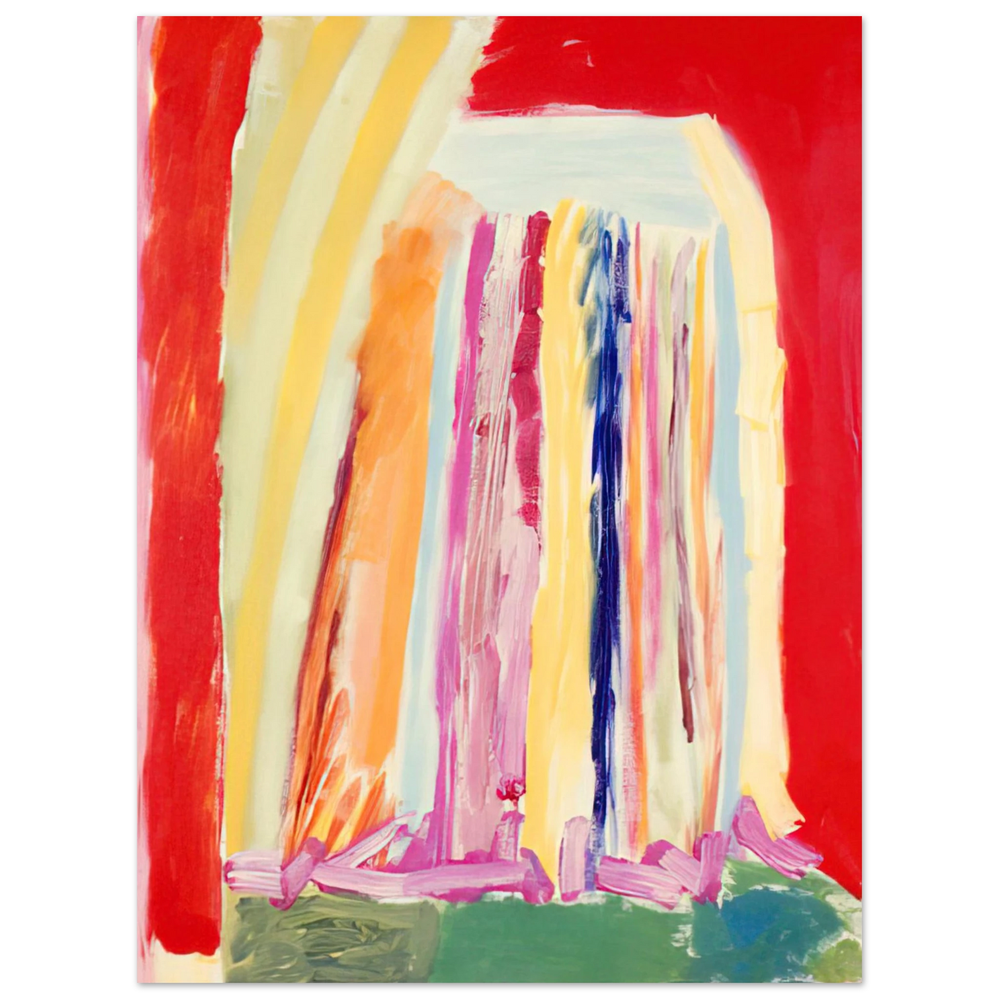 Ronnie Landfield - Red Night - 1973 Fine Art Poster - Default Title