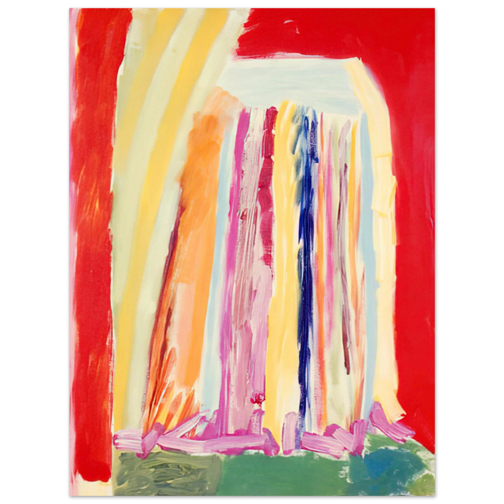 Ronnie Landfield - Red Night - 1973 75x100 cm / 30x40inches Fine Art Poster