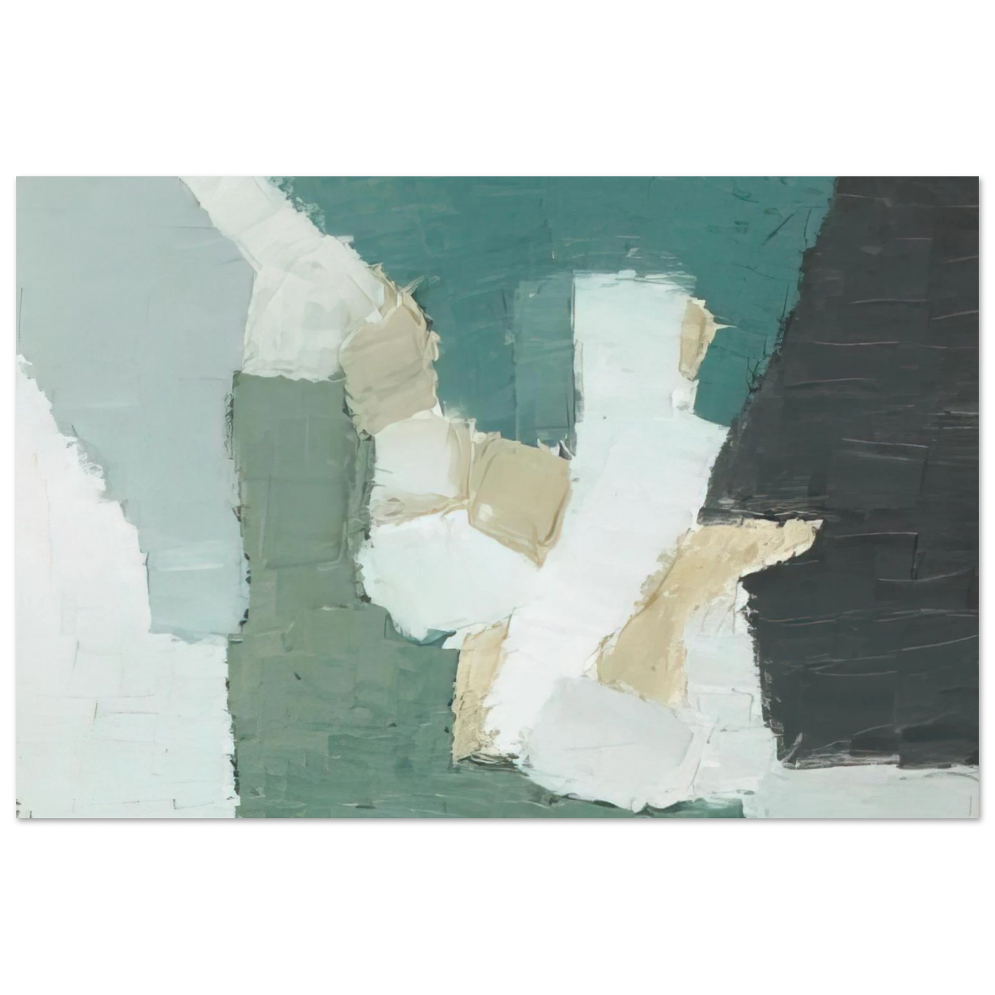 Nicolas de Stael - Composition - 1949 Fine Art Poster - 40x60 cm / 16x24 inches