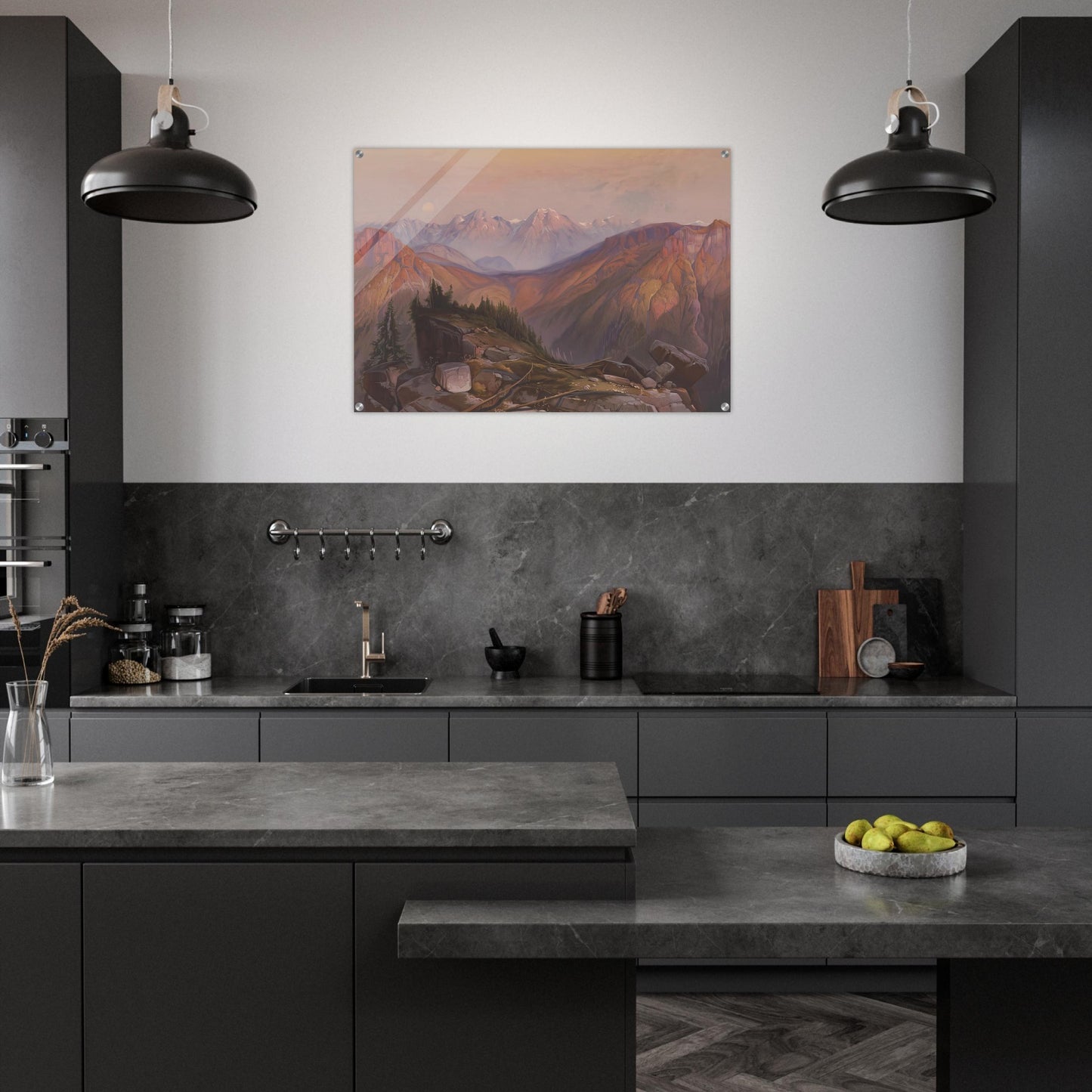 Lower Yellowstone Range - Thomas Moran Acrylic Print - 70x100 cm / 28x40″ inches