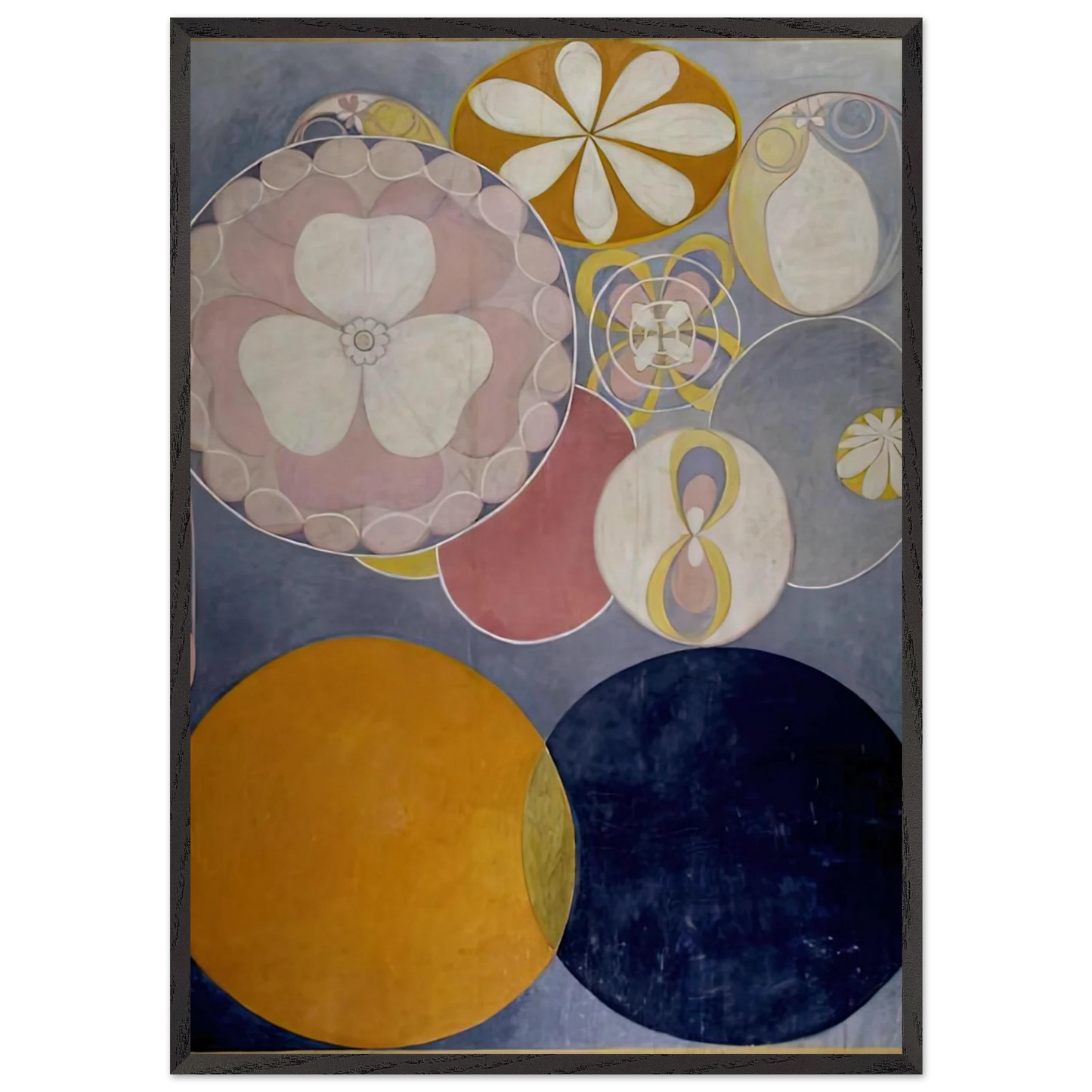 DE TIO ST RSTA N 2 BARNAALDERN 1907 - Hilma af Klint 70x100 cm / 28x40 inches Framed Art Print – Black Wooden Frame
