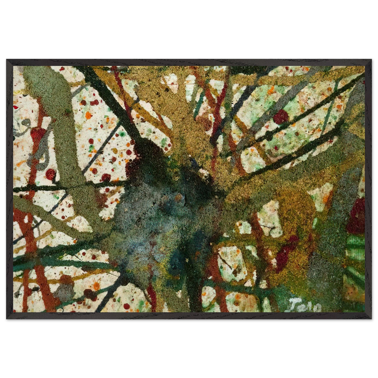 UNTITLED 1972 1 - Taro Yamamoto Framed Art Print – Black Wooden Frame - Default Title - -Framed Art Print