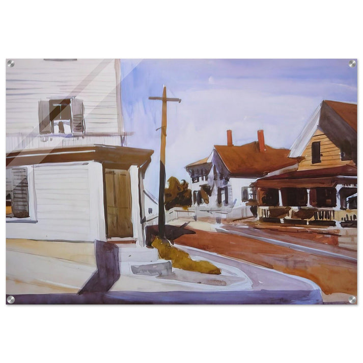 Street Corner - Edward Hopper Acrylic Print - 70x100 cm / 28x40″ inches
