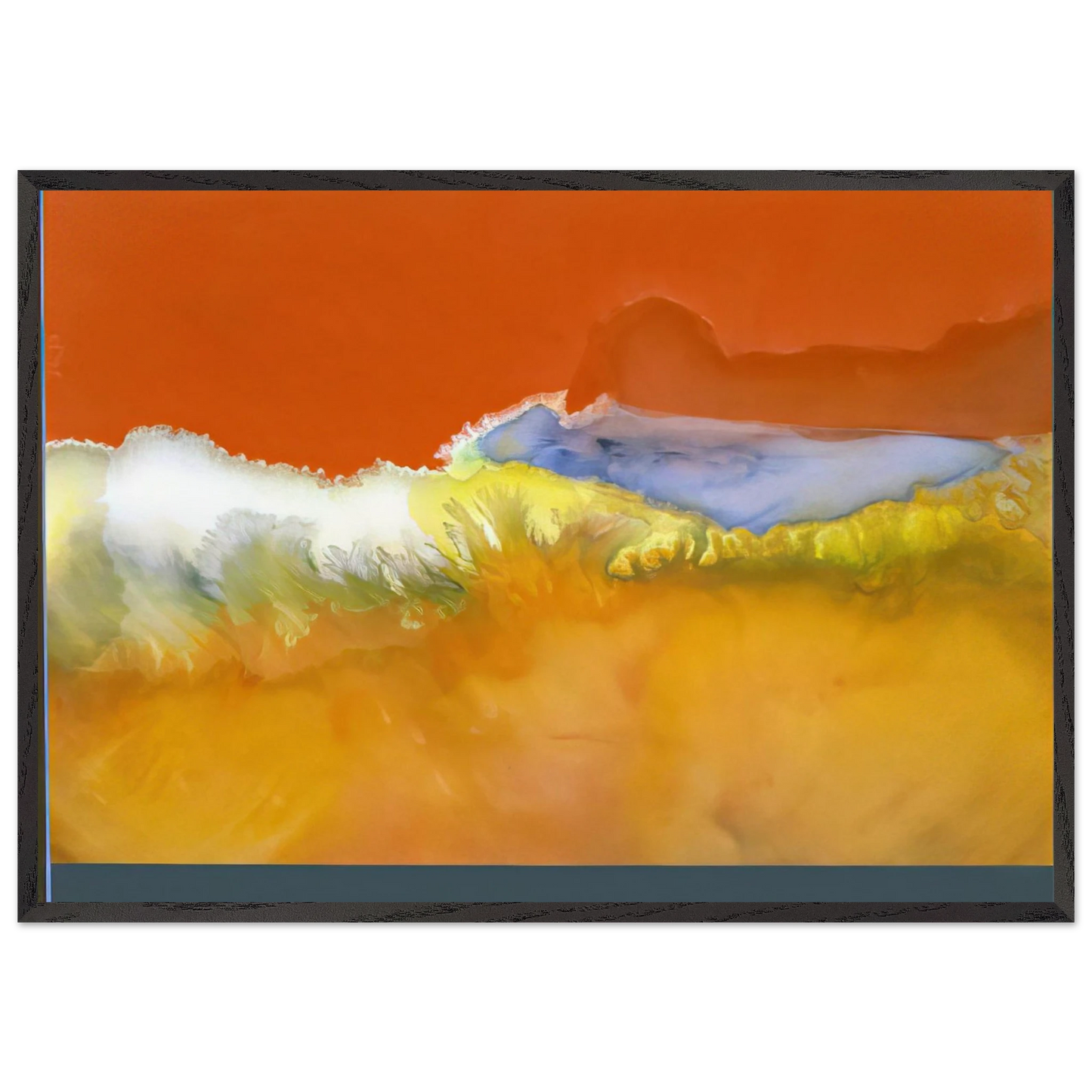 Violet Grove - 1978 - Ronnie Landfield 70x100 cm / 28x40 inches Framed Art Print – Black Wooden Frame