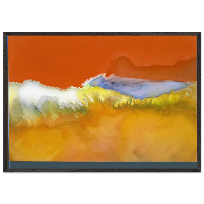 Violet Grove - 1978 - Ronnie Landfield 70x100 cm / 28x40 inches Framed Art Print – Black Wooden Frame