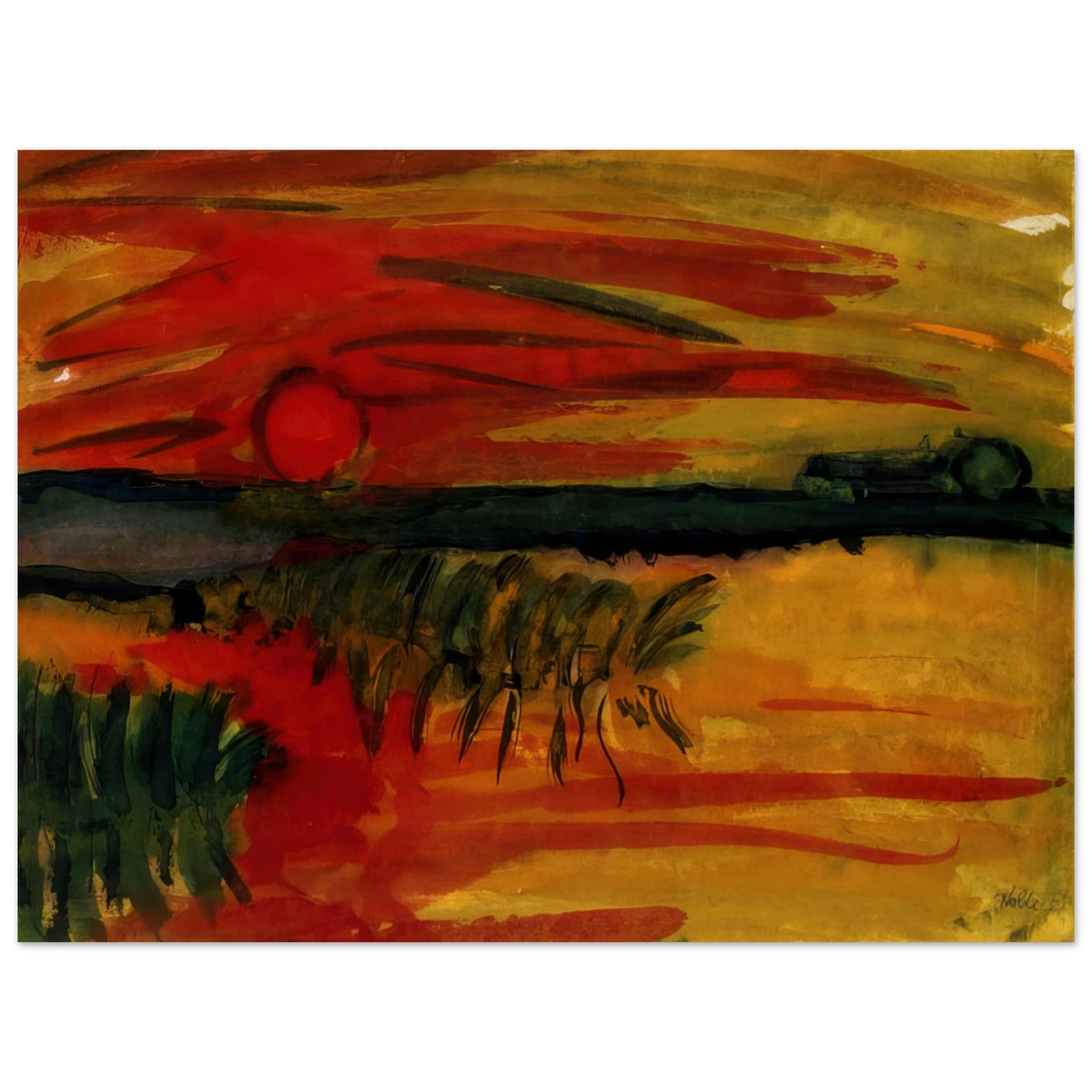 Emil Nolde - Sunset Fine Art Poster - Default Title