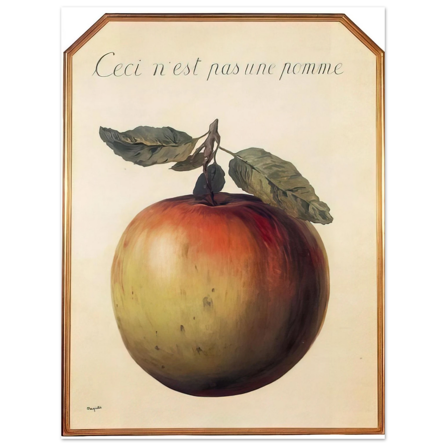 Rene Magritte - THIS IS NOT AN APPLE 1964 Fine Art Poster - Default Title
