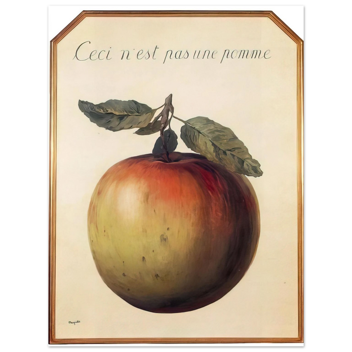 Rene Magritte - THIS IS NOT AN APPLE 1964 75x100 cm / 30x40inches Fine Art Poster