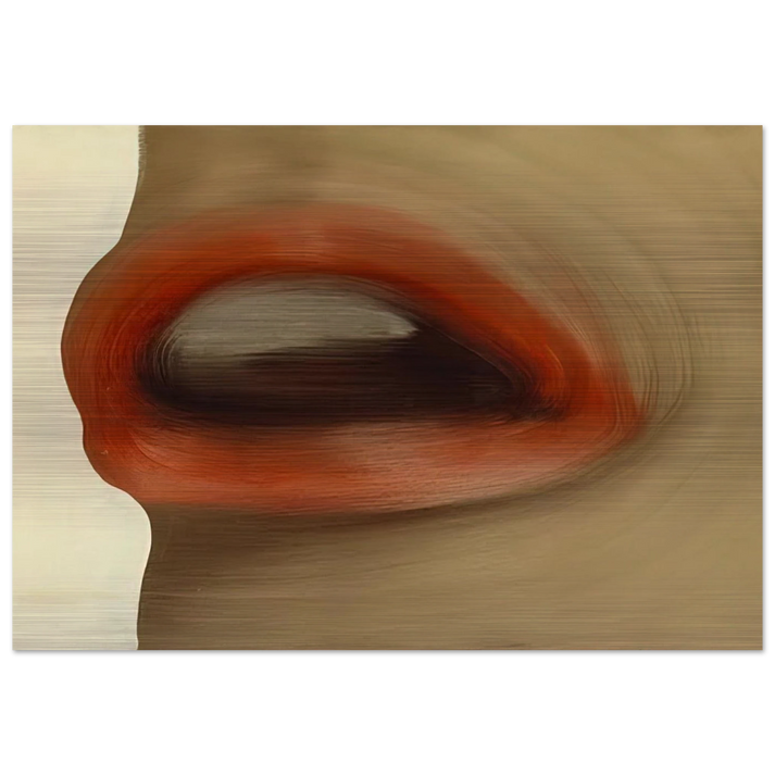 MUND MOUTH BRIGITTE BARDOT S LIPS 1963 - Gerhard Richter Brushed Aluminum Print - 70x100 cm / 28x40 inches | Gerhard Richter Aluminum Print | Gerhard Richter Prints