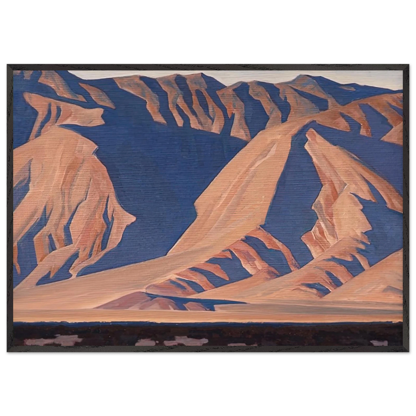 Maynard Dixon - INYO MOUNTAINS 1944 Wall art - 60x80 cm / 24x32 inches - Premium Wooden Framed Poster With Fine Art Paper-canvas - Wood frame