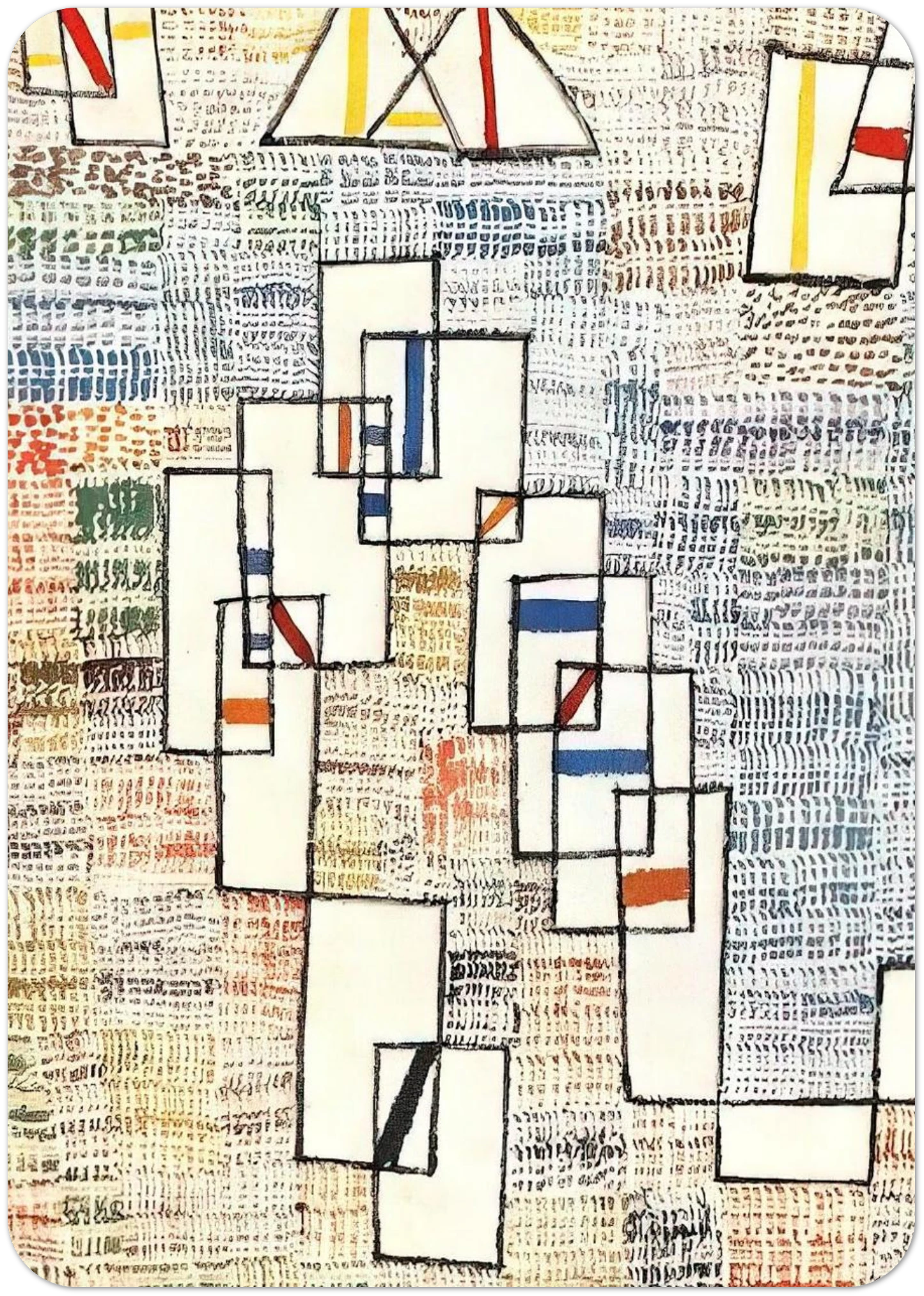 COTE DE PROVENCE By Paul Klee Pack of 10 Post Cards | Paul Klee Post Cards | A6 (10.5 x 14.8 cm) - 4.1 x 5.8 inches