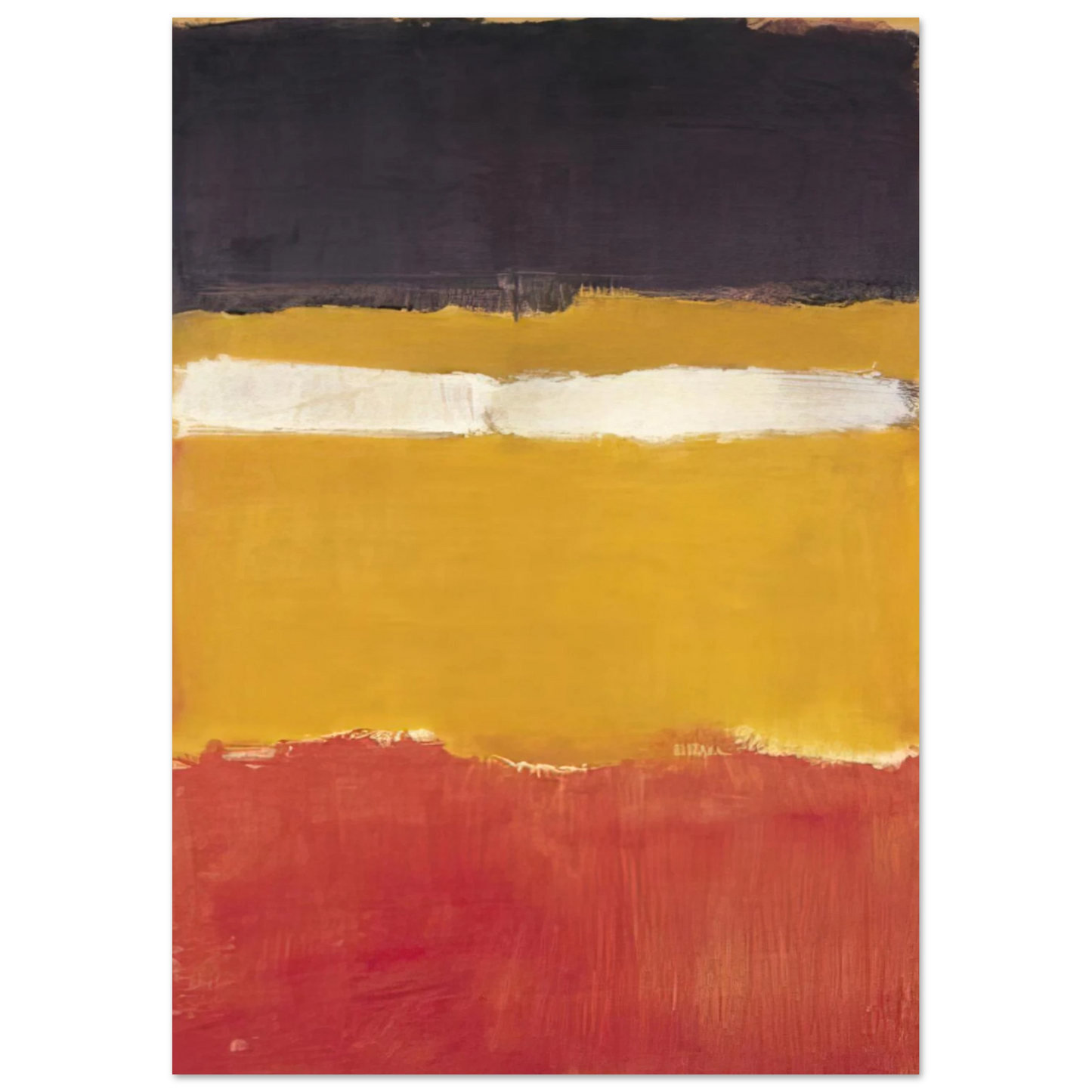 Mark Rothko - Number 24 Untitled - 1951 Wall Art - 21x29.7 cm / 8x12" - Premium Wooden Framed Poster With Fine Art Paper - Black frame