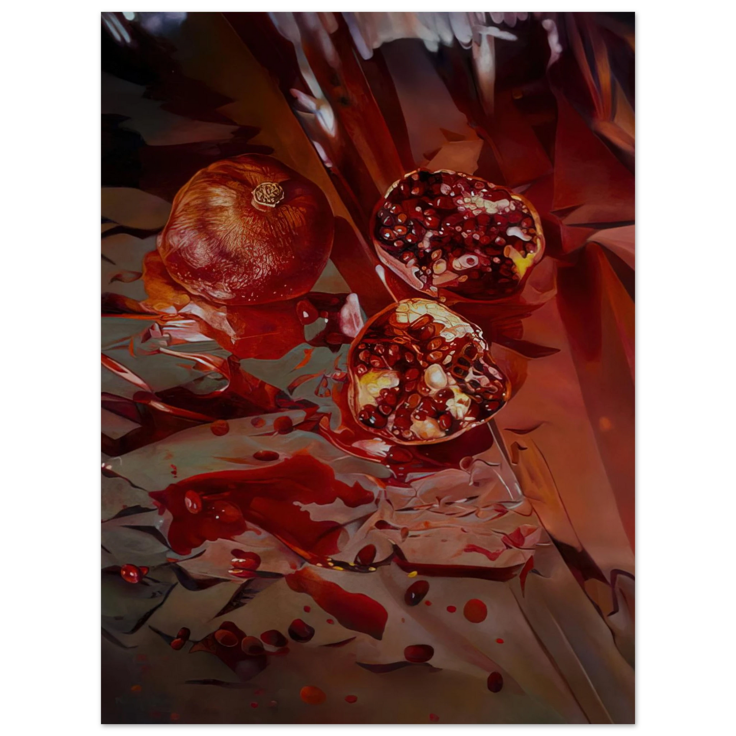 Mary Pratt - Threads of Scarlet, Pieces of Pomegranate - 2005 Fine Art Poster - Default Title